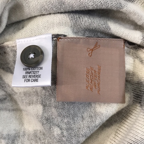 SIMPLY VERA VERAWANG Black Gray Cotton Cardigan Sweater Size XS - Picture 5 of 7